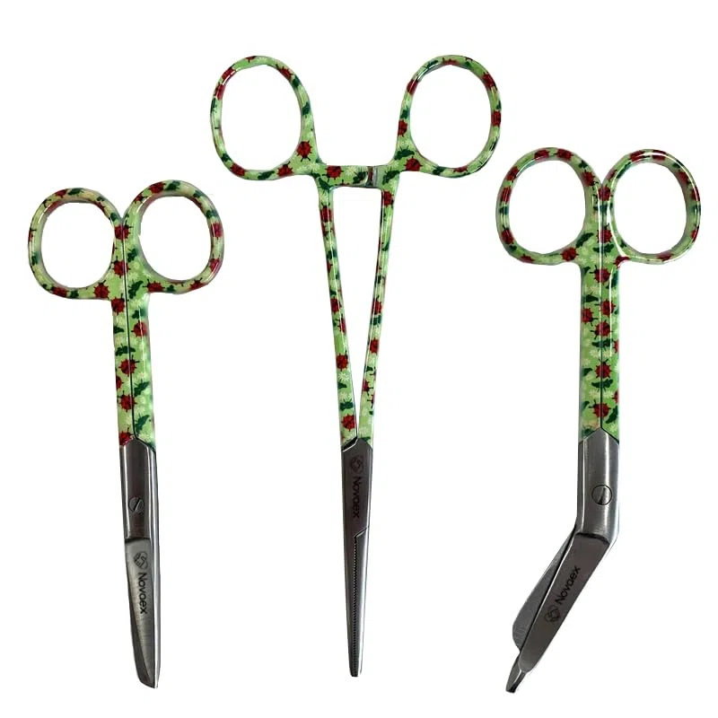 Set de ciseaux d'infirmière "Coccinelle" - Ciseaux à bandages - Accessoires infirmiers - Ciseaux de premiers secours - Ciseaux médicaux - Kocher - Cadeau pour infirmière