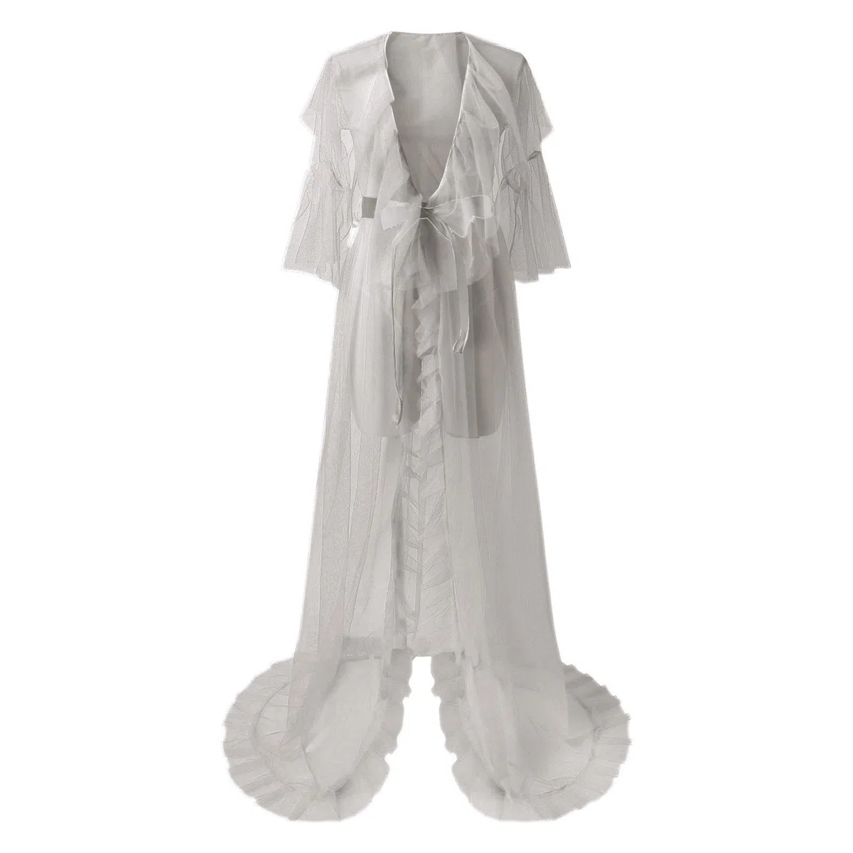 Generisch Lingerie sexy pour femme - Sous-vêtements sexuels - Lingerie en tulle - Robe longue - Chemise de nuit - Peignoir de nuit - Robe de mariée