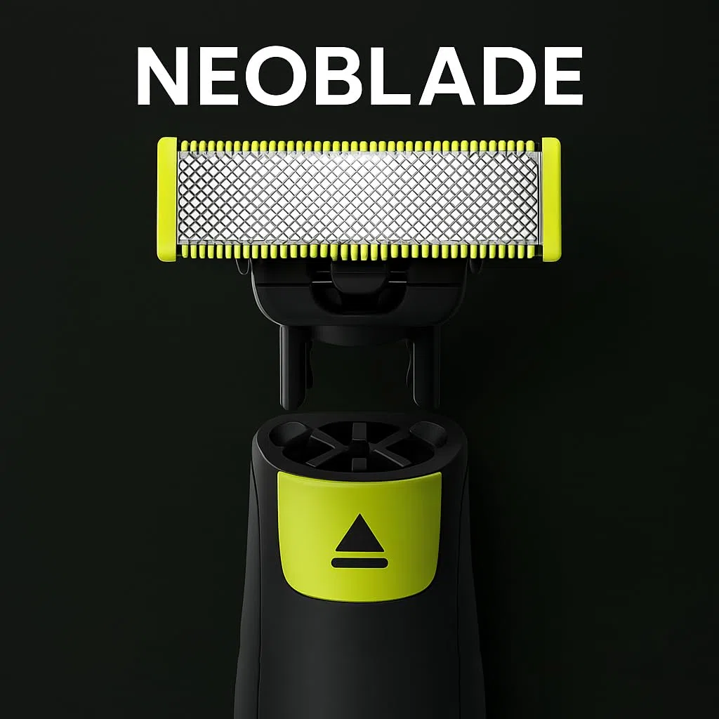 Lames de Remplacement OneBlade Compatible – NeoBlade® – Pack de 3 – Acier Inoxydable Haute Précision | Rasage Doux & Longue Durée