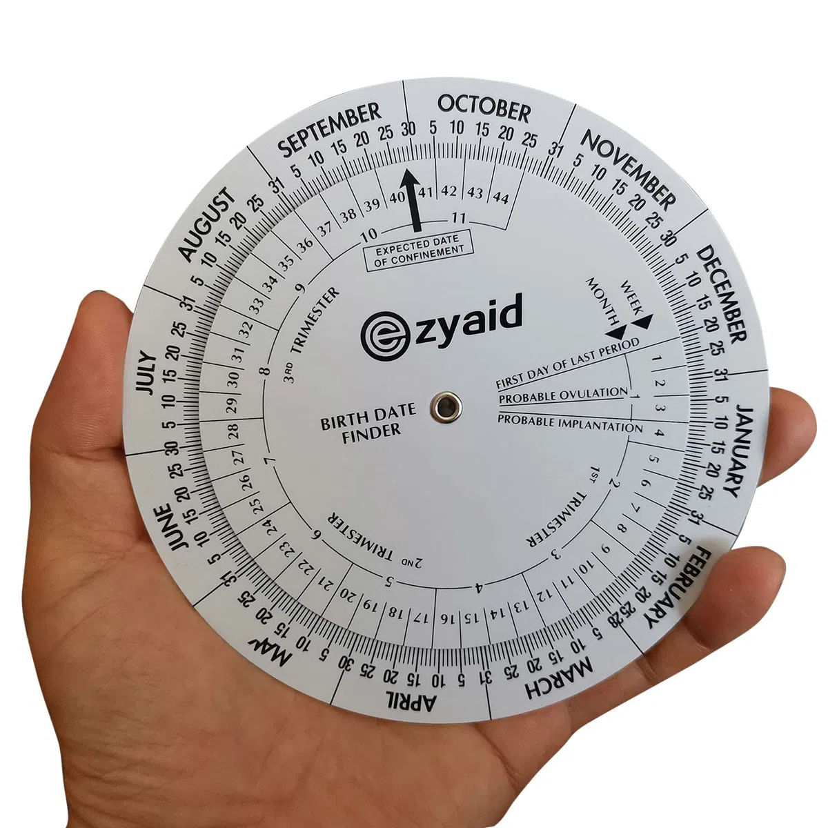 Ezyaid Roue de grossesse, calculatrice de date d'échéance pour OB-GYN, roue de recherche de date de naissance conçue pour les sages-femmes, les infirmières, les patients et les médecins