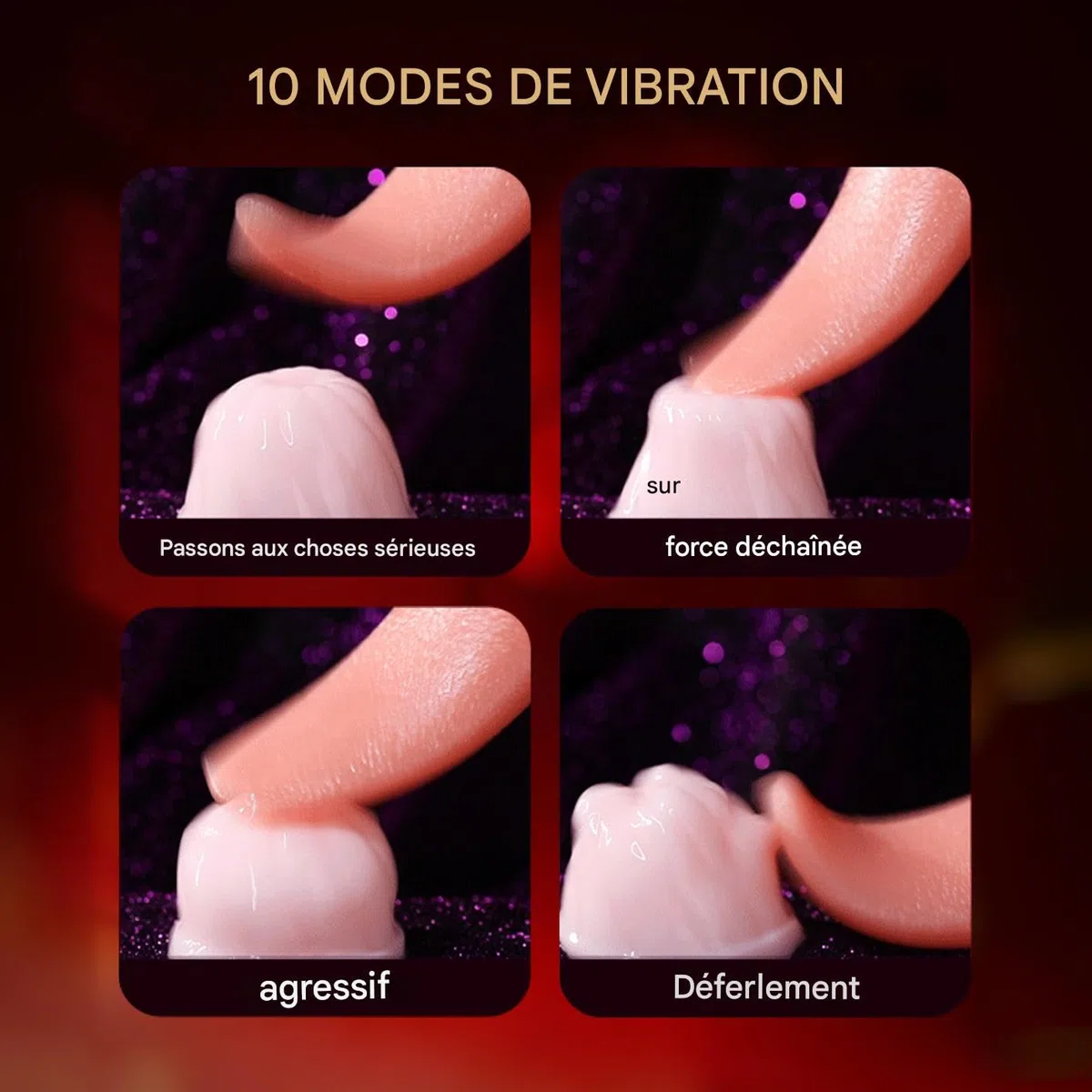 Vibromasseur Sex Toys Vibromasseur Point G Mamelon Stimulateur Clitoridien 4 En 1 Langue Poussant Rose Vibromasseurs Feminin Clitoridien Aspiration Sex Toy Avec 10 Modes Vibromasseurs De Vibration De