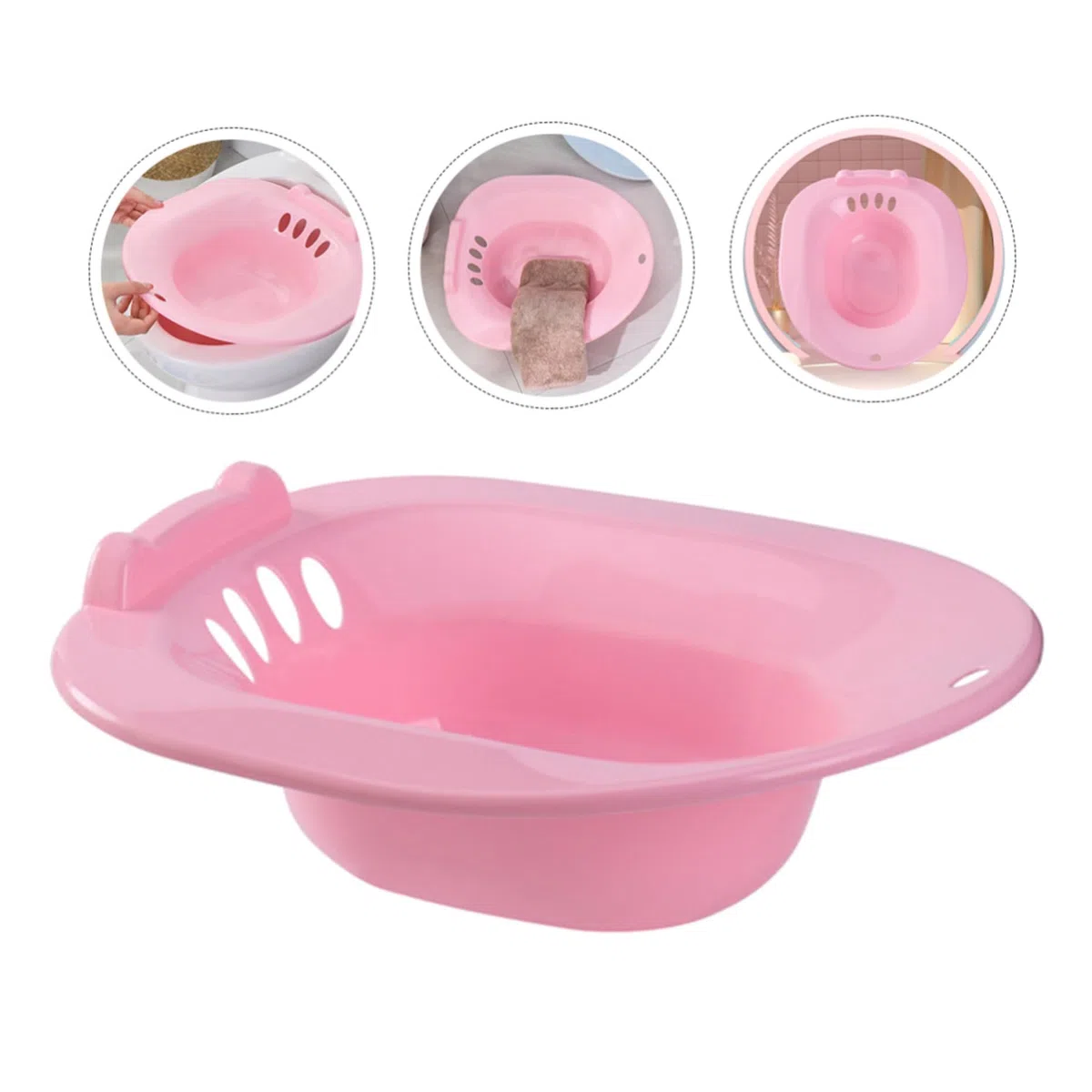 Gcroet 1pc Sitz Bath Portable Bidet Toilet Sage de Toilette Bidet Portable pour Les Toilettes Bidet L'attachement s'adapte aux Toilettes universelles pour Les blessures Post-Partum, Les hémorroïde