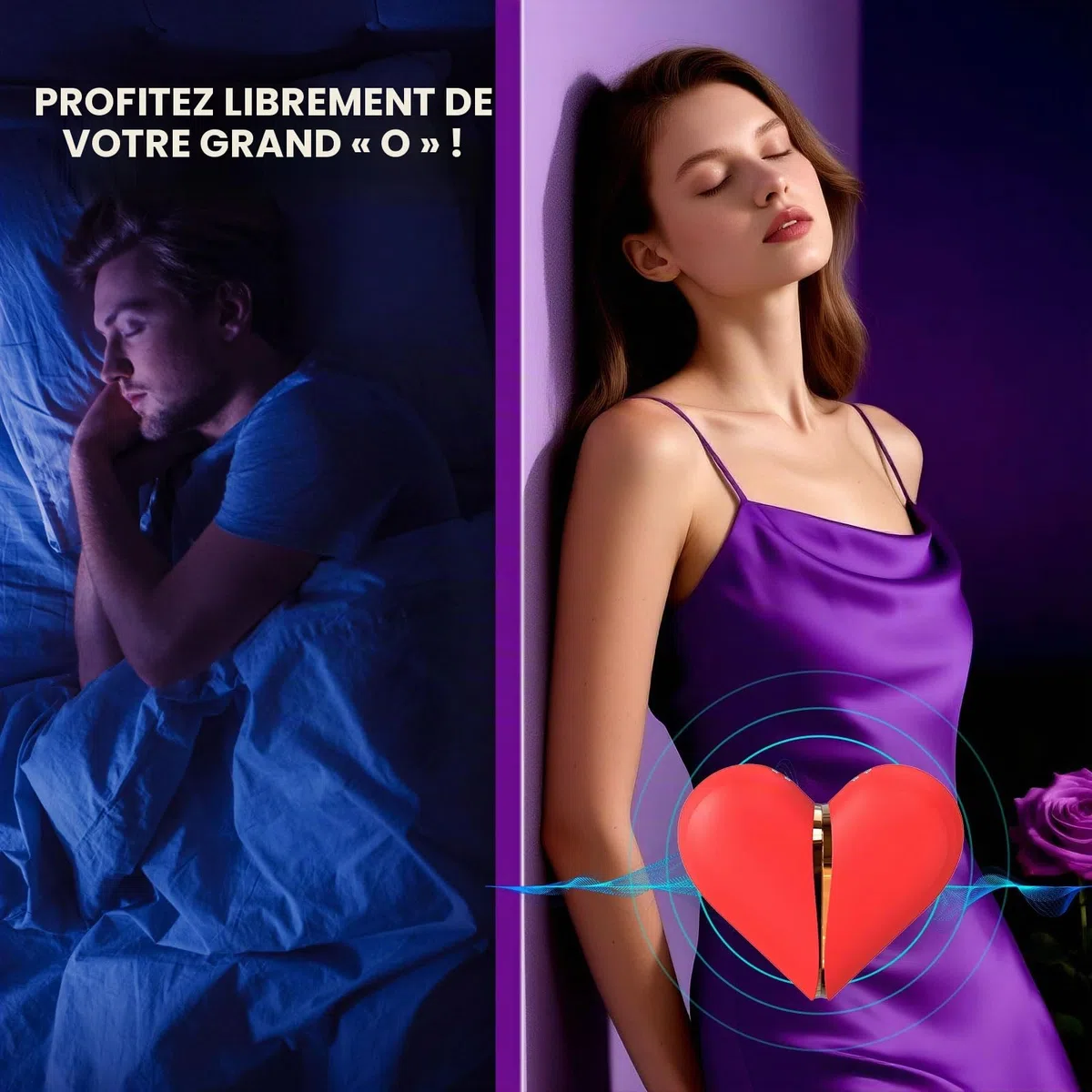Jouets sexuels vibrants pour femmes - Zungenvibrateur avec Nippelsauger 3 en 1 - Vibrateur Clitoridien & G-Spot, Apparence Discrète, Plusieurs Vitesses de Vibration (rouge)