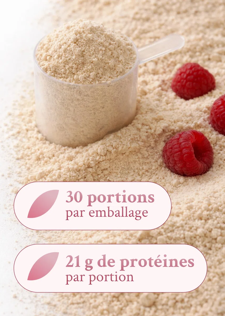 Intenson Vegan Protein Powder Chocolat Blanc Framboise, 900 g, 21 g de Protéines par Portion, 30 Portions, Mélange Pois & Chanvre, 100% Végétal, Sans Lactose, Sans Gluten, Sans Sucre, Formule Clean