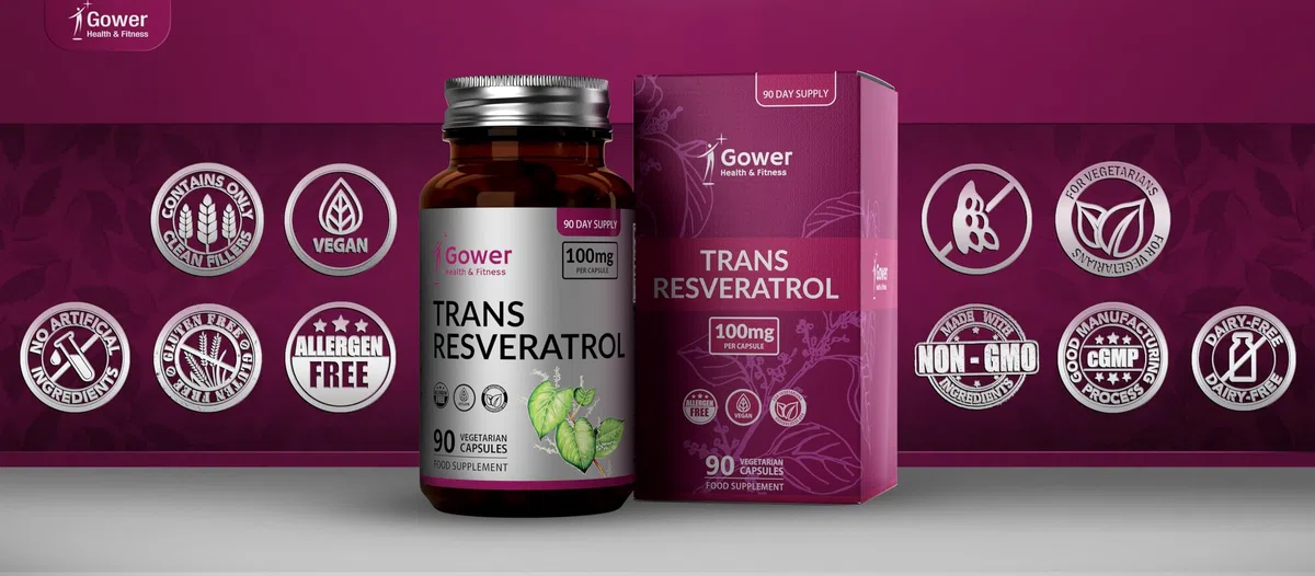 GH Resveratrol | 90 Supplément de Resvératrol Haute Concentration - 100 mg de Trans Resveratrol par Portion | Antioxydant à base de Renouée du Japon | Ni OGM Ni Allergènes | Fabriqué au Royaume-Uni