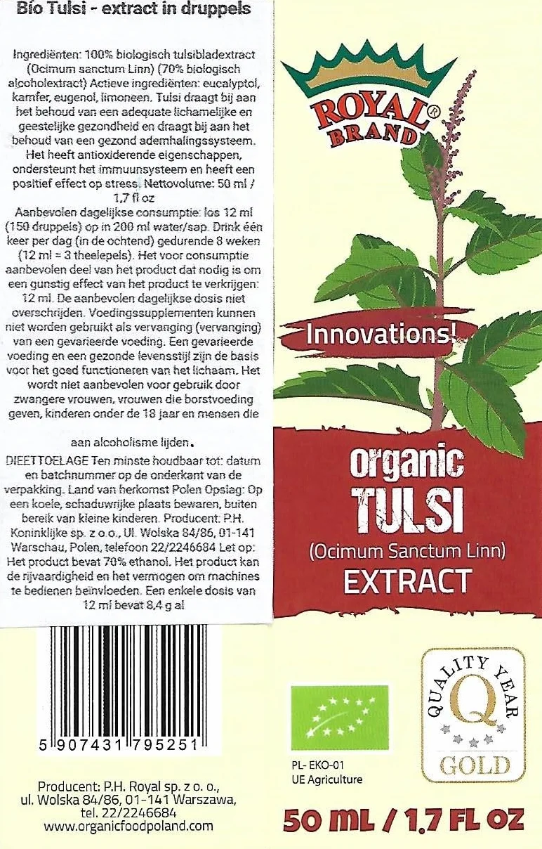 Bio Tulsi extrait en gouttes bio 50 ml 1.7 fl oz