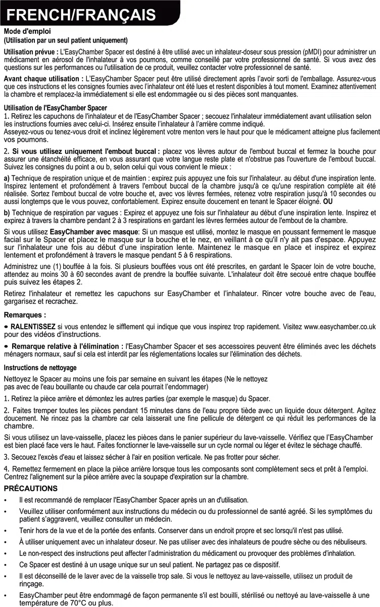 Dispositif d'espacement antistatique avec masque pour enfant, chambre d' Inhalateur, à utiliser avec l'inhalateur doseur, sans BPA ni latex.