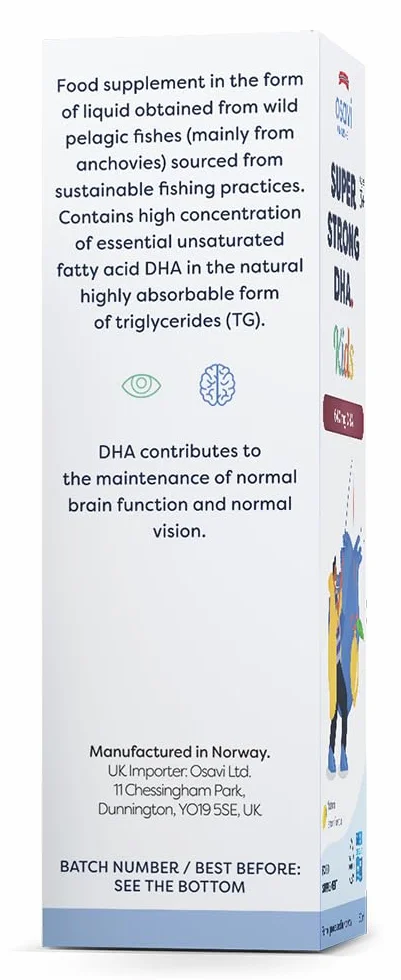 Osavi Super Strong DHA Kids, 640mg DHA (Lemon) - 50 ml.