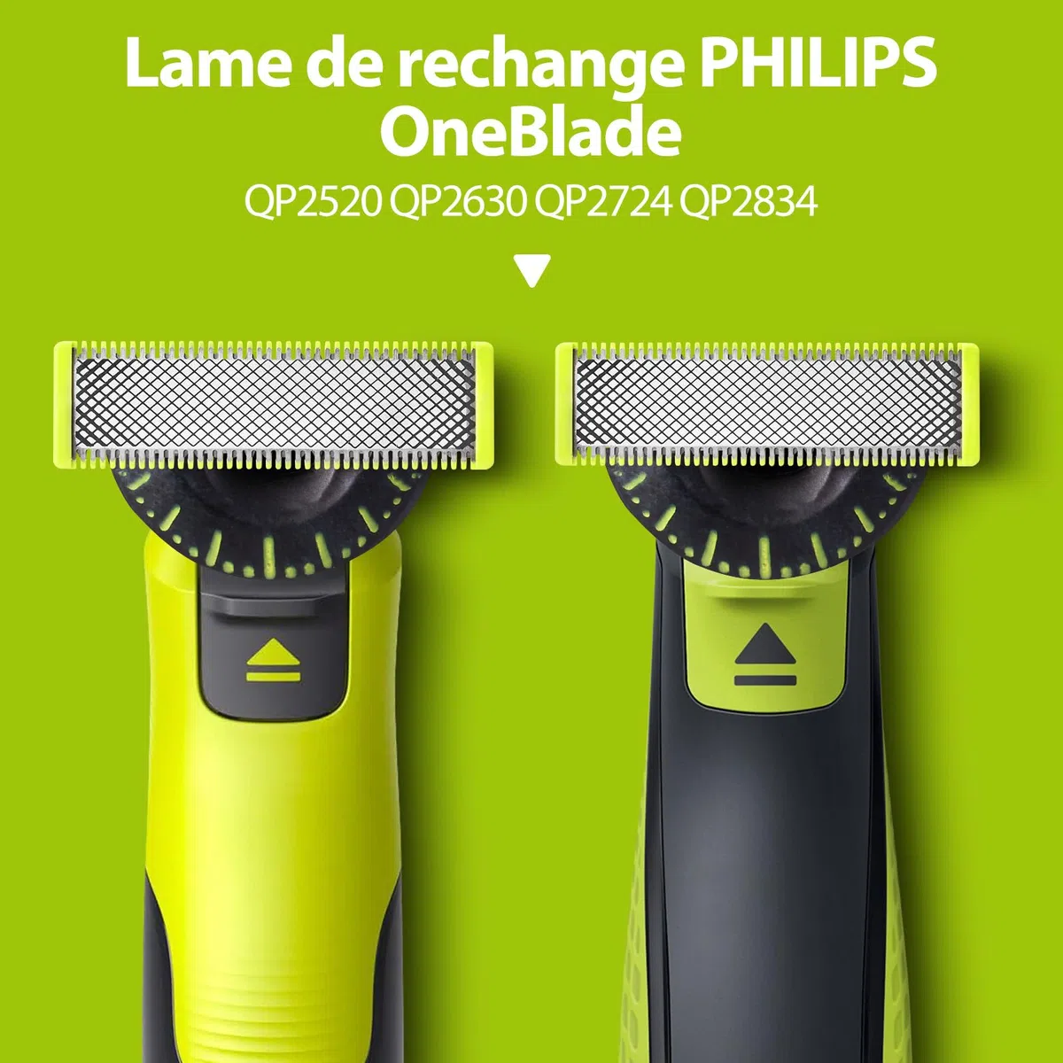 Lames de rechange pour Philips OneBlade | Lot de 3-360 lames OneBlade de rechange, pour la taille de la barbe et du corps. Lames en acier inoxydable de haute qualité, sûres et durables