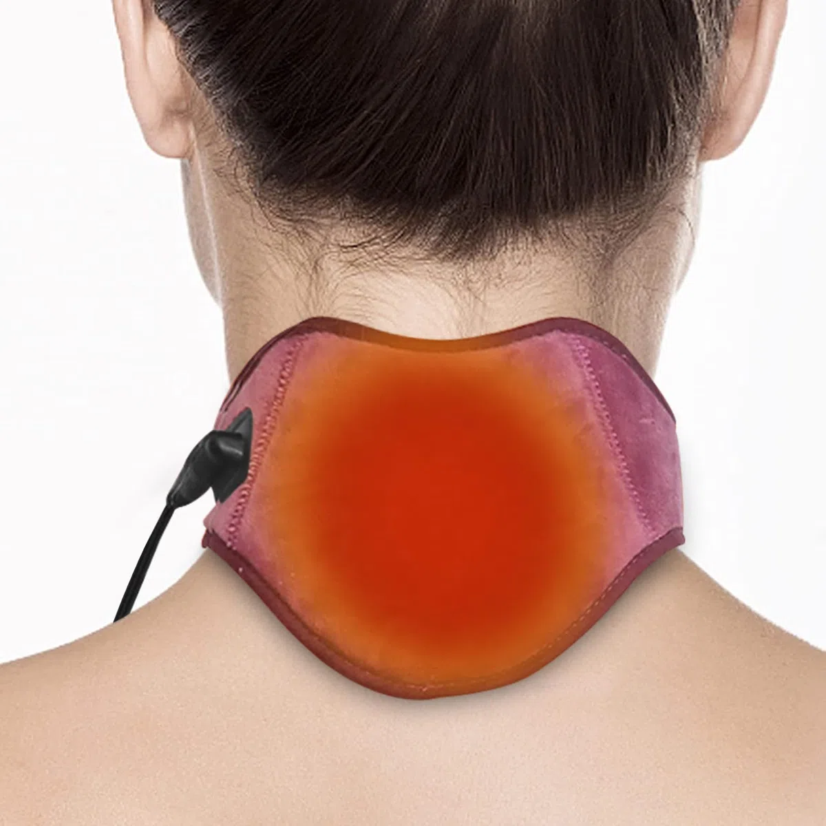 YJZQ Minerve Chauffe Nuque USB Cervicale Chauffante 5 Modes - Température Contrôle 40℃ à 54℃ et Temps réglable 15Min à 60Min Support de Cou Ajustable pour Aider Soigner Douleur Tour de Cou 64CM