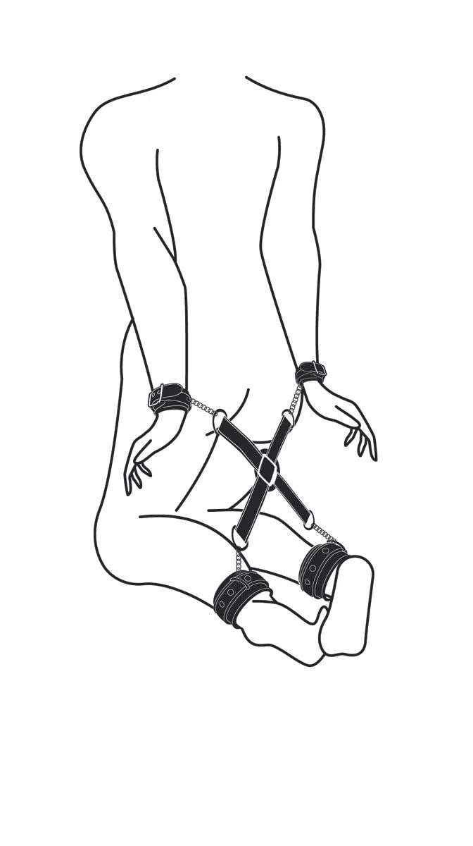 Easytoys Fetish - Hogtie With Hand and Anklecuffs - Noir