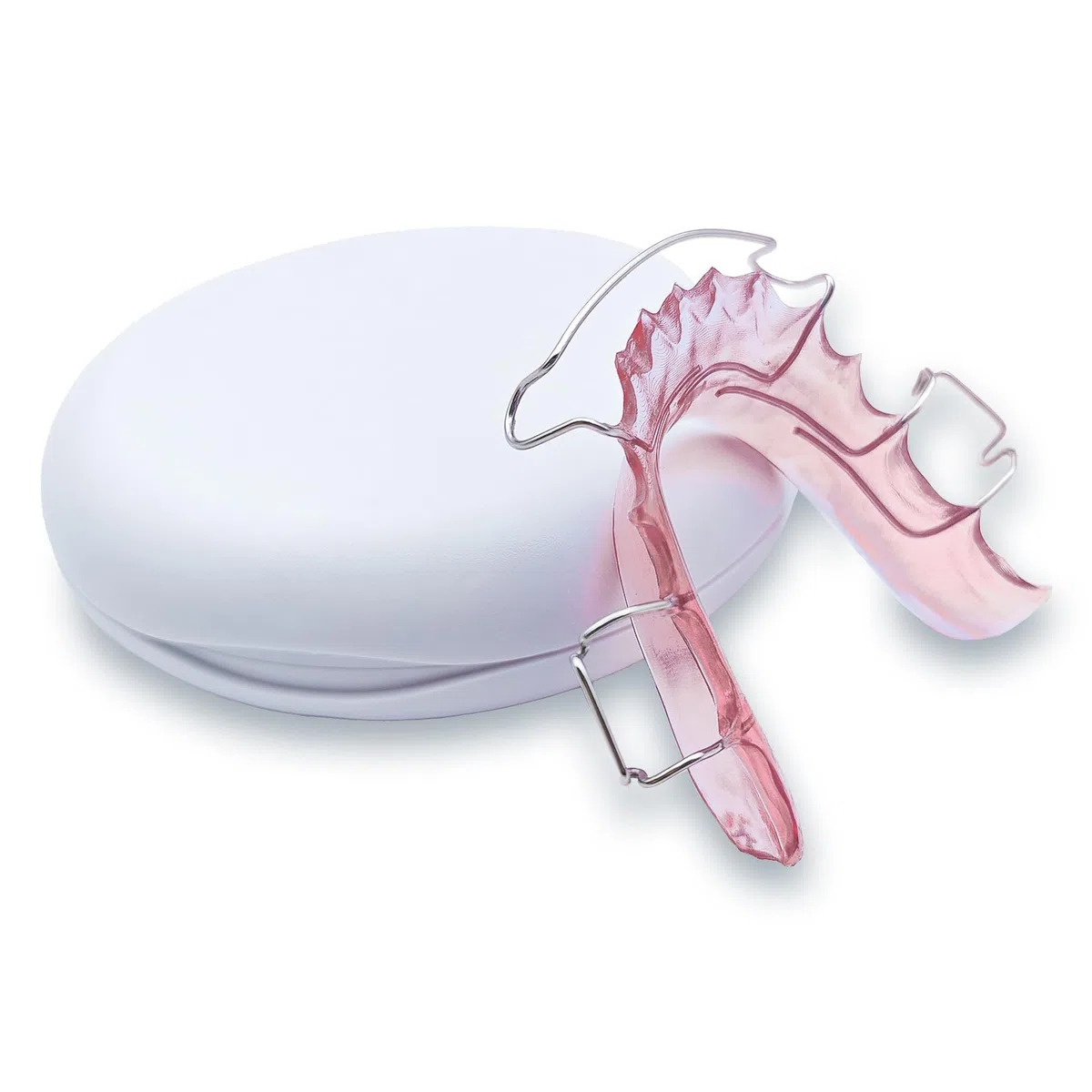 Gouttière de Hawley sur mesure, confortable et durable, sans BPA, adaptée aux adultes et aux enfants, Empêche le déplacement des dents, pour mâchoire supérieure et inférieure - Rose (2 pièces)