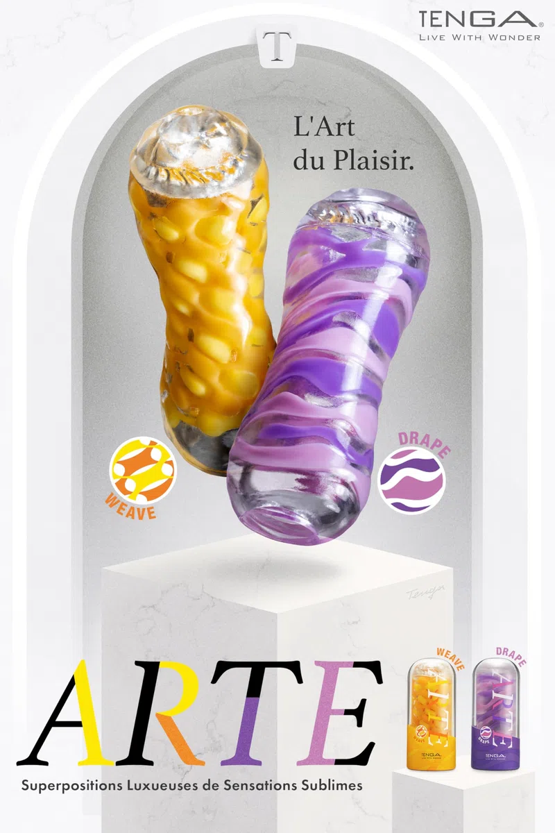 TENGA ARTE DRAPE - Masturbateur manuel réutilisable - Détails souples et doux