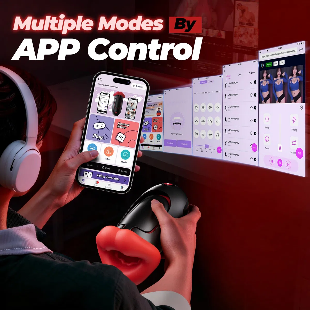Sextoyse Homme Sexmasturbâteur, Contrôle de APP Masturbateur Vaginette ultra Réaliste pour Homme, Masturbateurs Masculins Sextoy avec 10 Vibrations Sex Toys