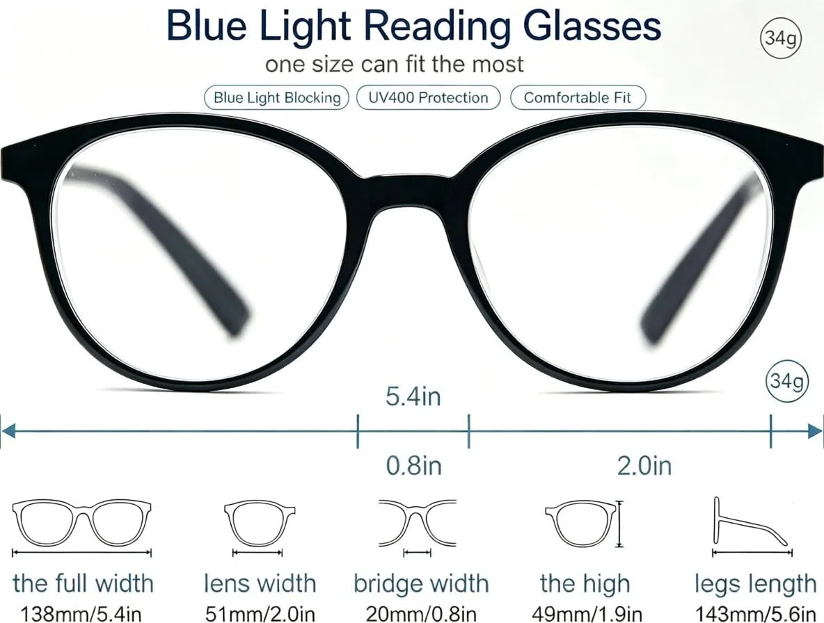 MODFANS Lunettes Loupe
