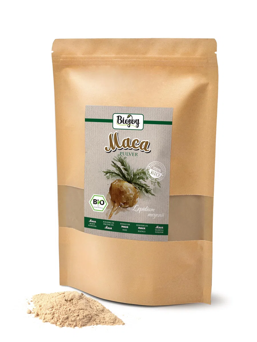 Biojoy Poudre de Maca BIO du Pérou (1 kg), naturelle et pure (Lepidium meyenii)