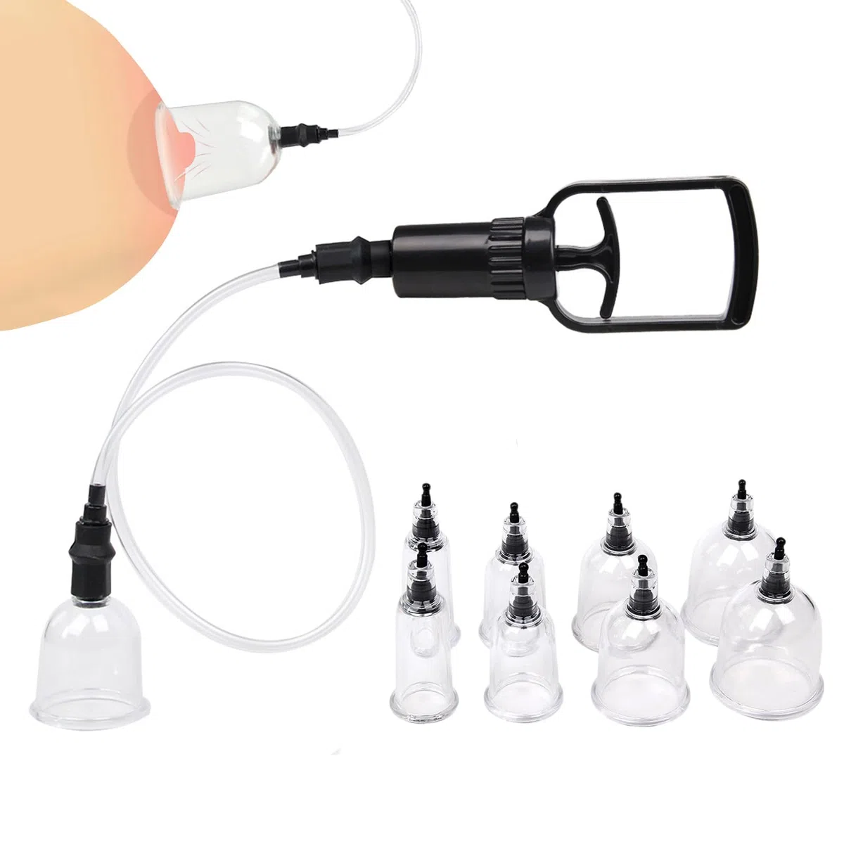 4 Paires de ventouses de tétons, Puissance d'aspiration, ventouses de tétons, Pompe à Chatte sous Vide, Ventouse de tétons SM, Jouet Sexuel for Femmes et Couples