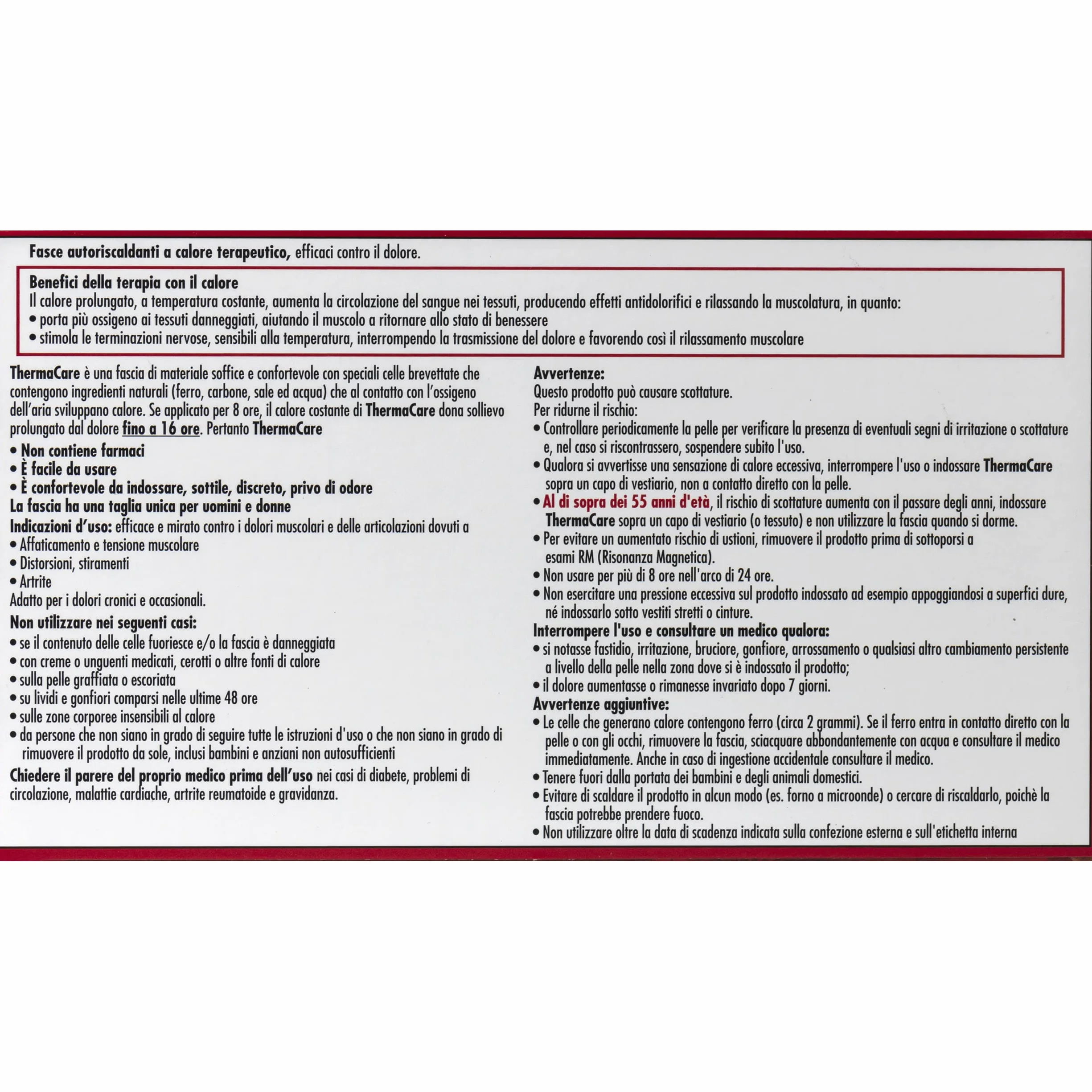 ThermaCare Dos 4 bandes chauffantes jetables à chaleur thérapeutique pour les douleurs du dos, 8 heures de chaleur constante