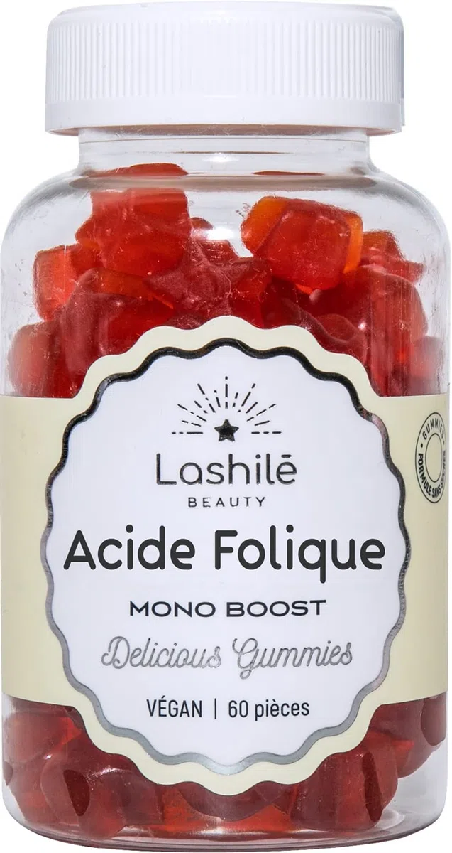 Lashilé Beauty - Compléments Alimentaires - Acide Folique (Vitamine B9) - Croissance des tissus maternels - Cure 30 jours - Fabrication Française