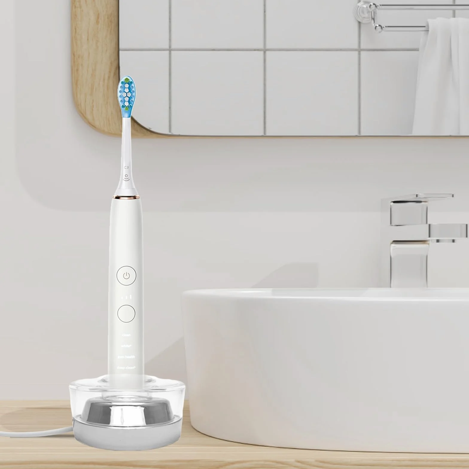 Chargeur de Brosse à Dents Électrique pour Brosse à Dents Compatible avec Philips Sonic HX9300 HX9900 Series Base de Charge Inductive Portable étanche