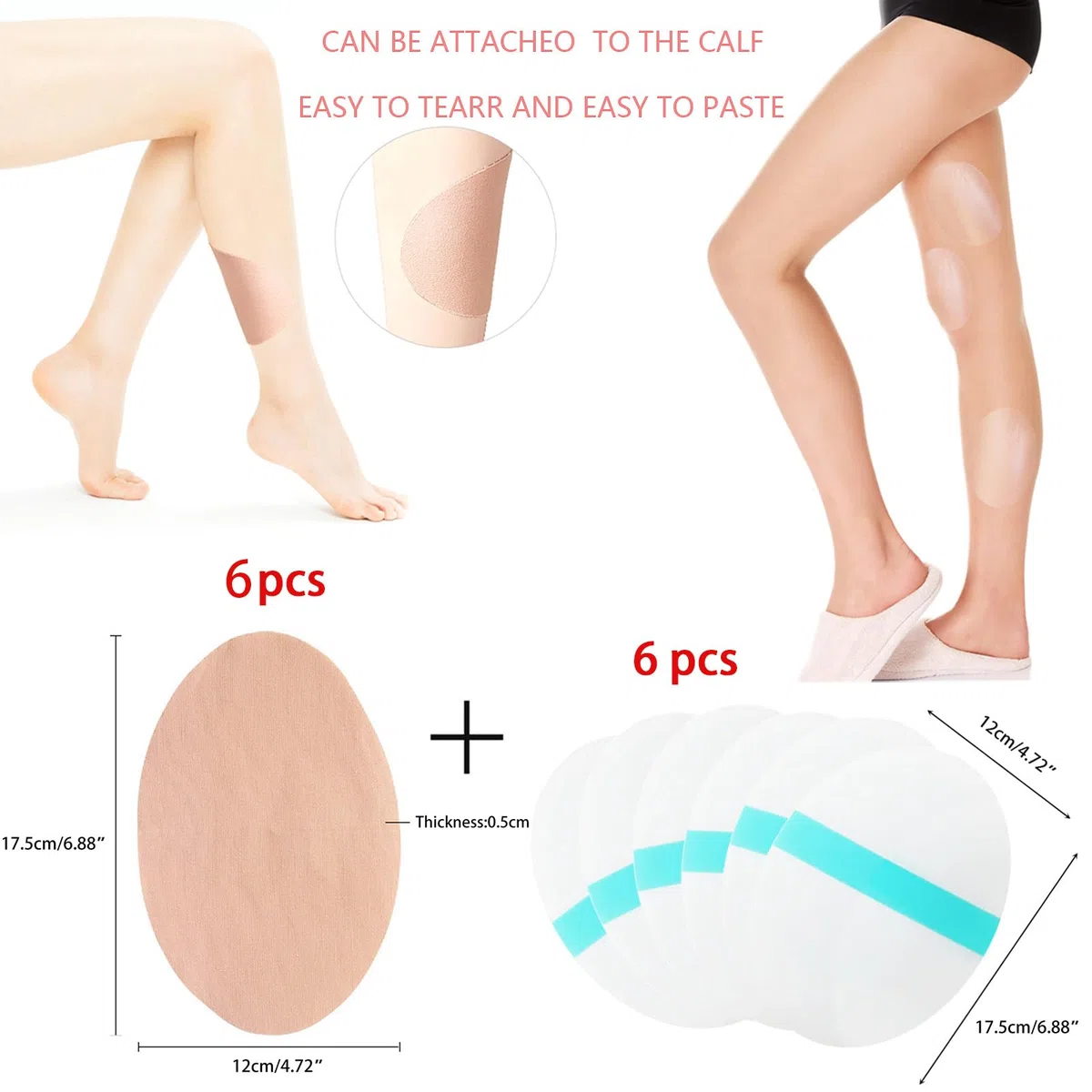 Lot de 12 Autocollants Anti-frottements pour l'intérieur de la Cuisse, Autocollants jetables résistants à l'usure, Patchs Transparents Ultra Fins et Invisibles