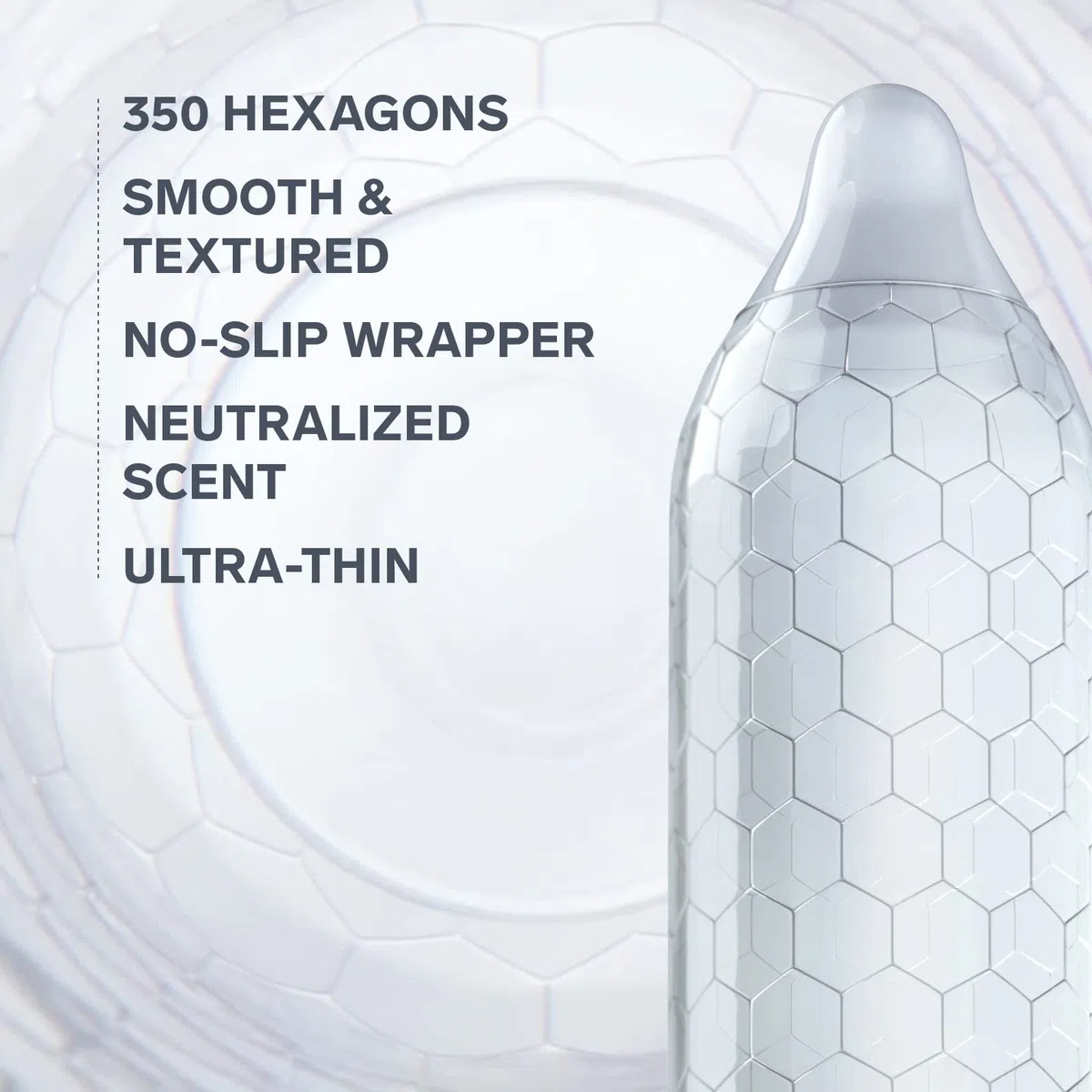 LELO HEX Respect XL, Préservatif Grande Taille Ultrasolide, Préservatifs pour Hommes Fin en Latex, 58 mm de Diamètre (Paquet de 36)