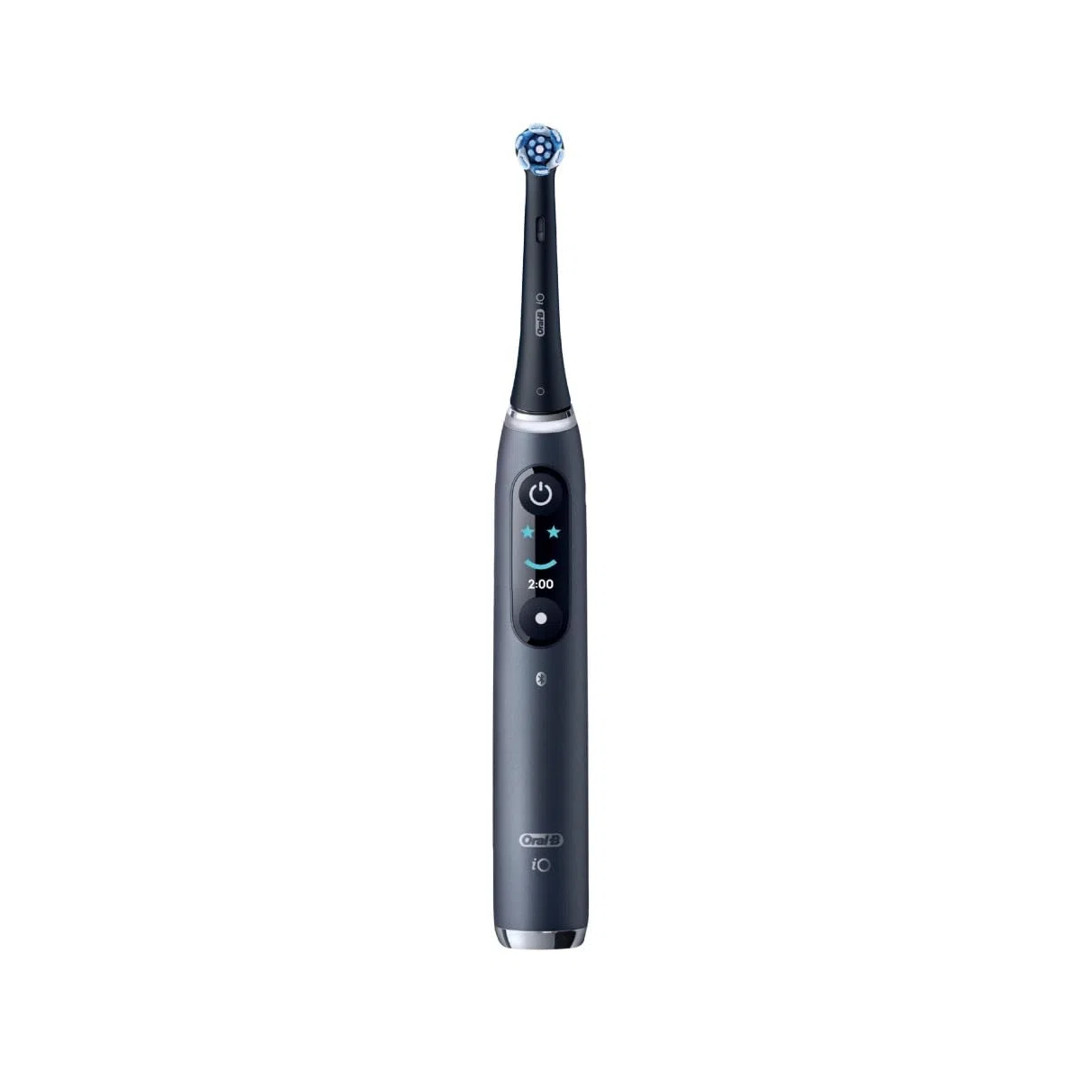 Oral-B iO Series 9 Brosse à dents électrique, 2 brossettes, 7 modes de brossage pour les soins dentaires, analyse 3D, écran couleur et étui de voyage de charge, conçue par Braun, onyx noir