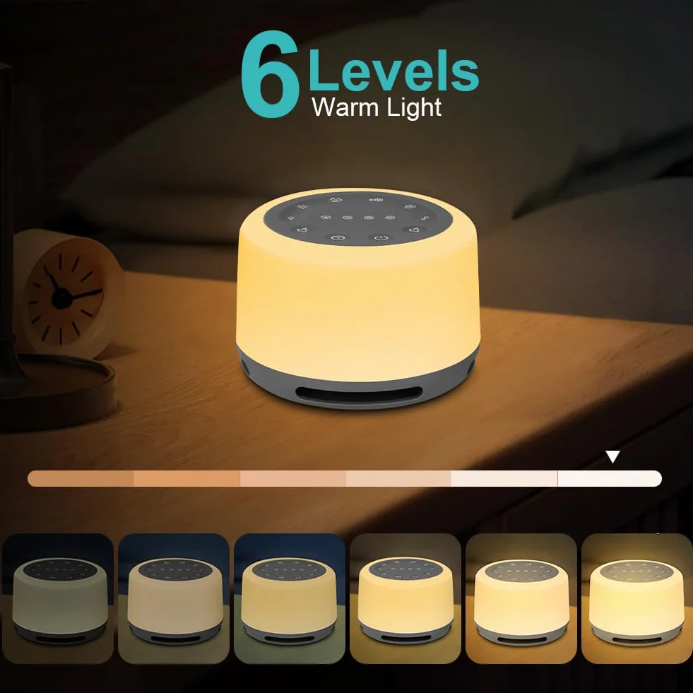 Machine à Bruit Blanc, Appareil De Sommeil Portable à Bruit Blanc, Veilleuse 7 Couleurs Et 24 Sons De Sommeil Apaisants, Machine De Sommeil Rechargeable Par Usb Avec 3 Fonctions De Minuterie