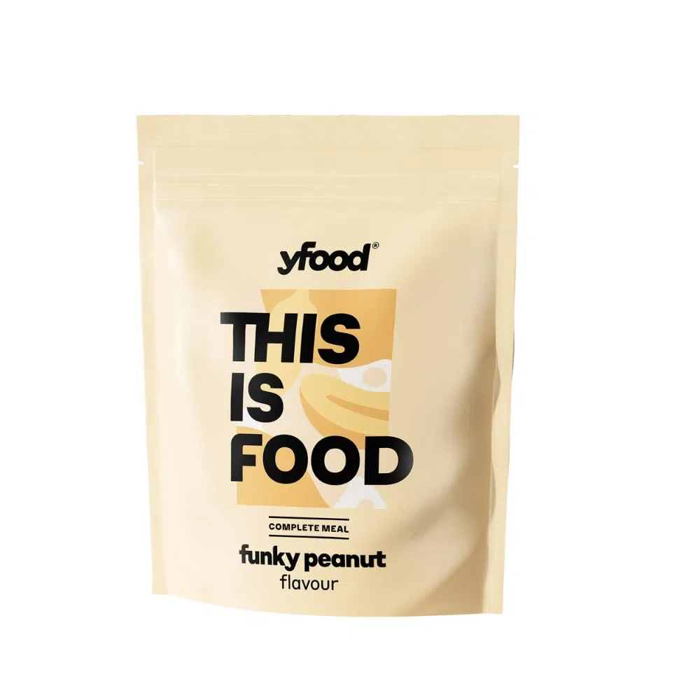 yfood Repas à boire, au motif de cacahuète, 12 repas de 400 kcal en poudre, 25 g de protéines, 26 vitamines et minéraux, complet et parfait pour les jours stressants, goût cacahuète
