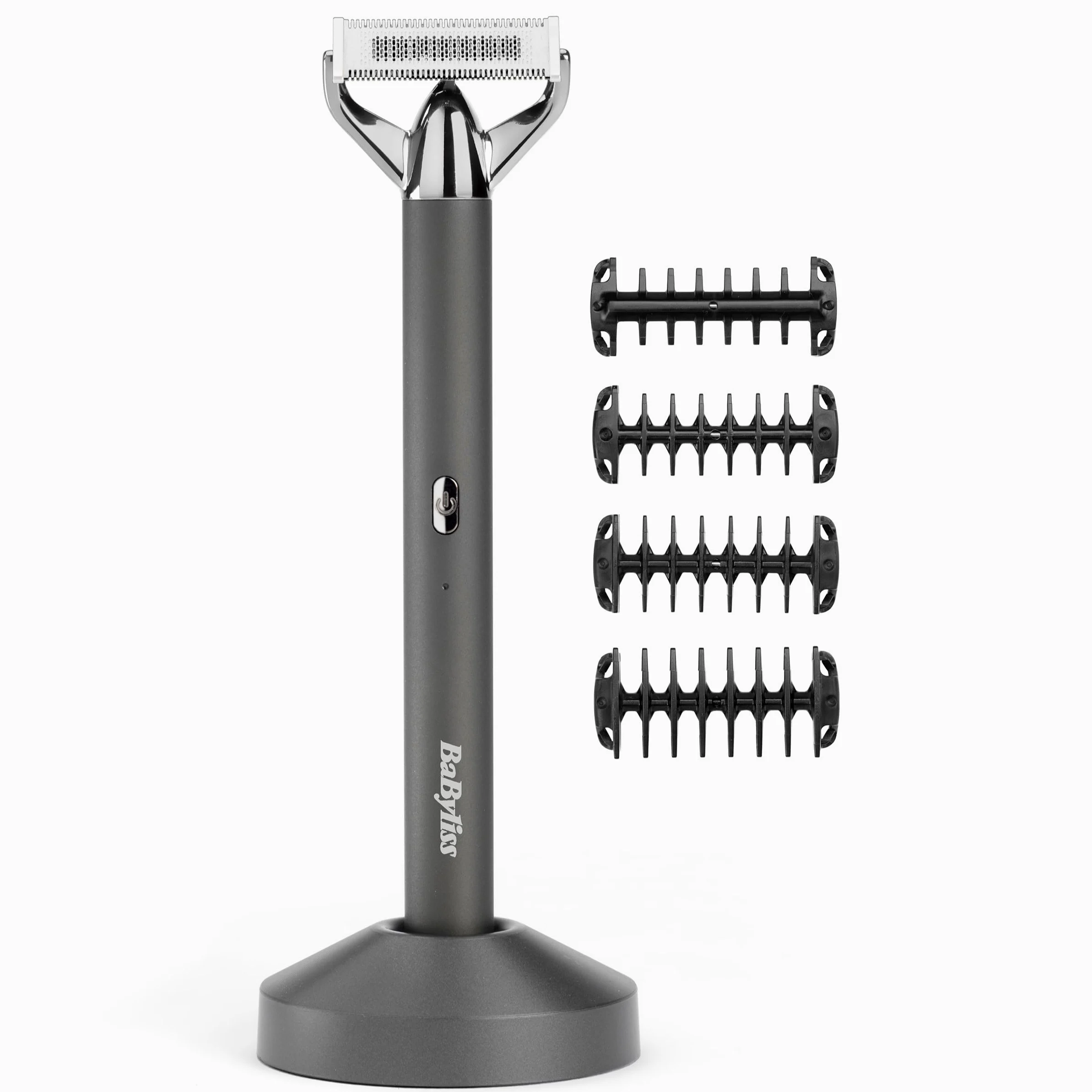 BaByliss Tondeuse barbe et rasoir électrique X-Blade, Lames ultra-aiguisées, Tête flexible à 50°, 4 sabots de 1 à 5mm, Sans fil batterie lithium, 100% Waterproof, OT996E