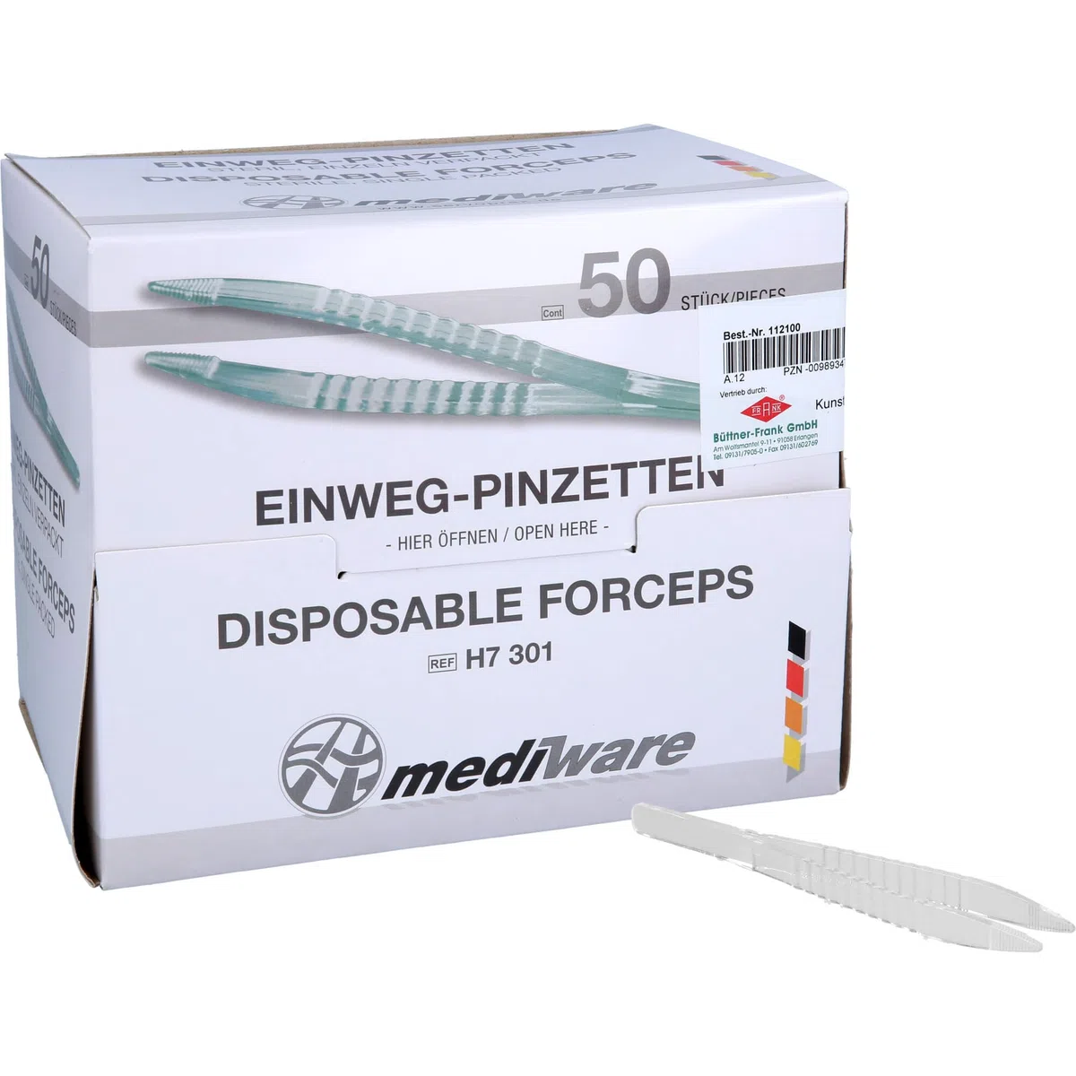 Pince à épiler une fois stérile, 50 St