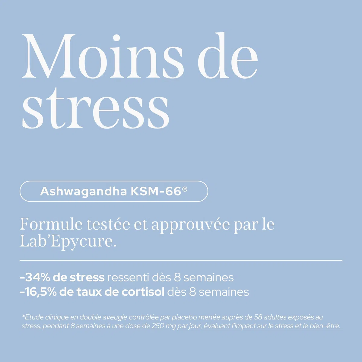 EPYCURE - Cure Équilibre Cortisol - 100% Naturel - Réduit Cortisol, Soulage Stress & Fatigue Nerveuse - Ashwagandha, Magnésium Bisglycinate, L-Tryptophane, Vitamines B - 1 Mois
