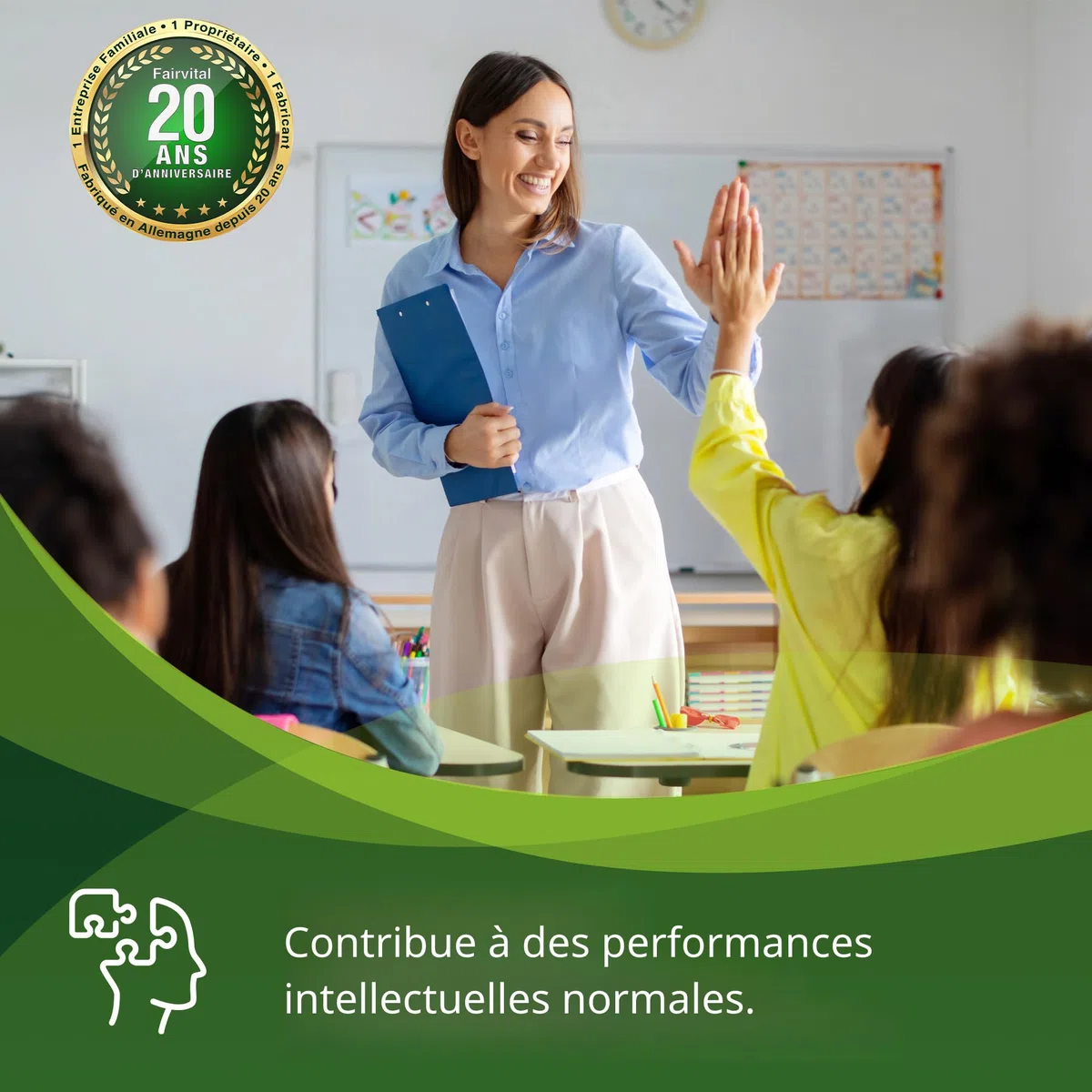 fairvital Vitamine B5, 250 comprimés, faciles à avaler, hautement dosés (200mg d'acide pantothénique), VÉGÉTALIEN, Fabriqué en Allemagne