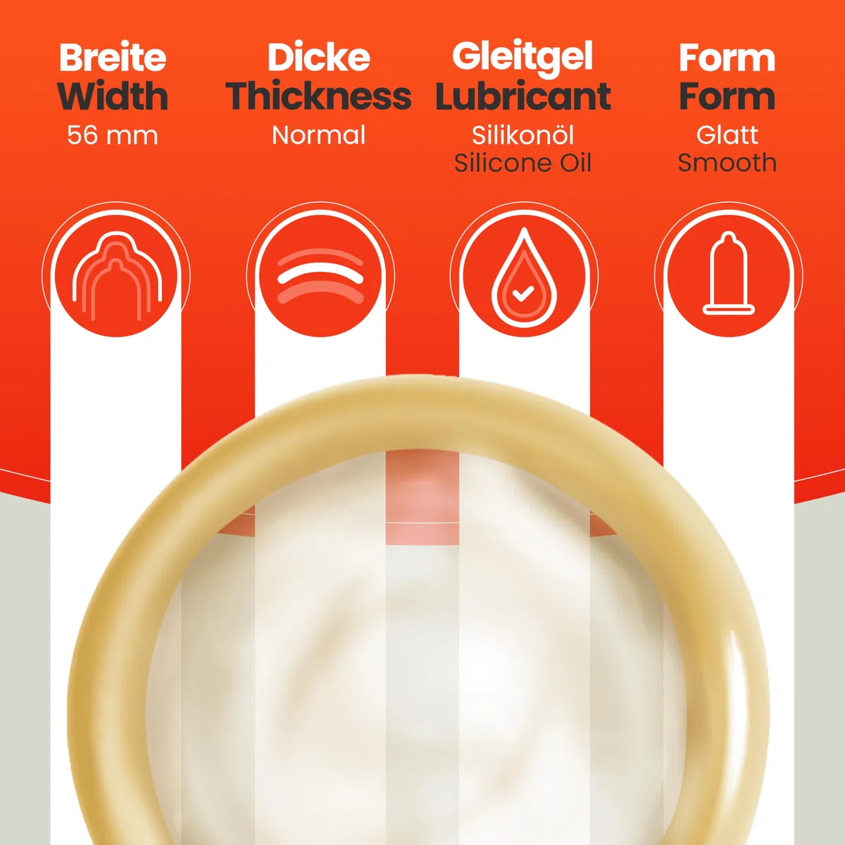 100 préservatifs de marque YOSI « XXL » plus d’espace - 56 mm de largeur - préservatifs extra larges, pour une expérience naturelle et intense - XXL - 100 pièces (2 x 50 pièces)