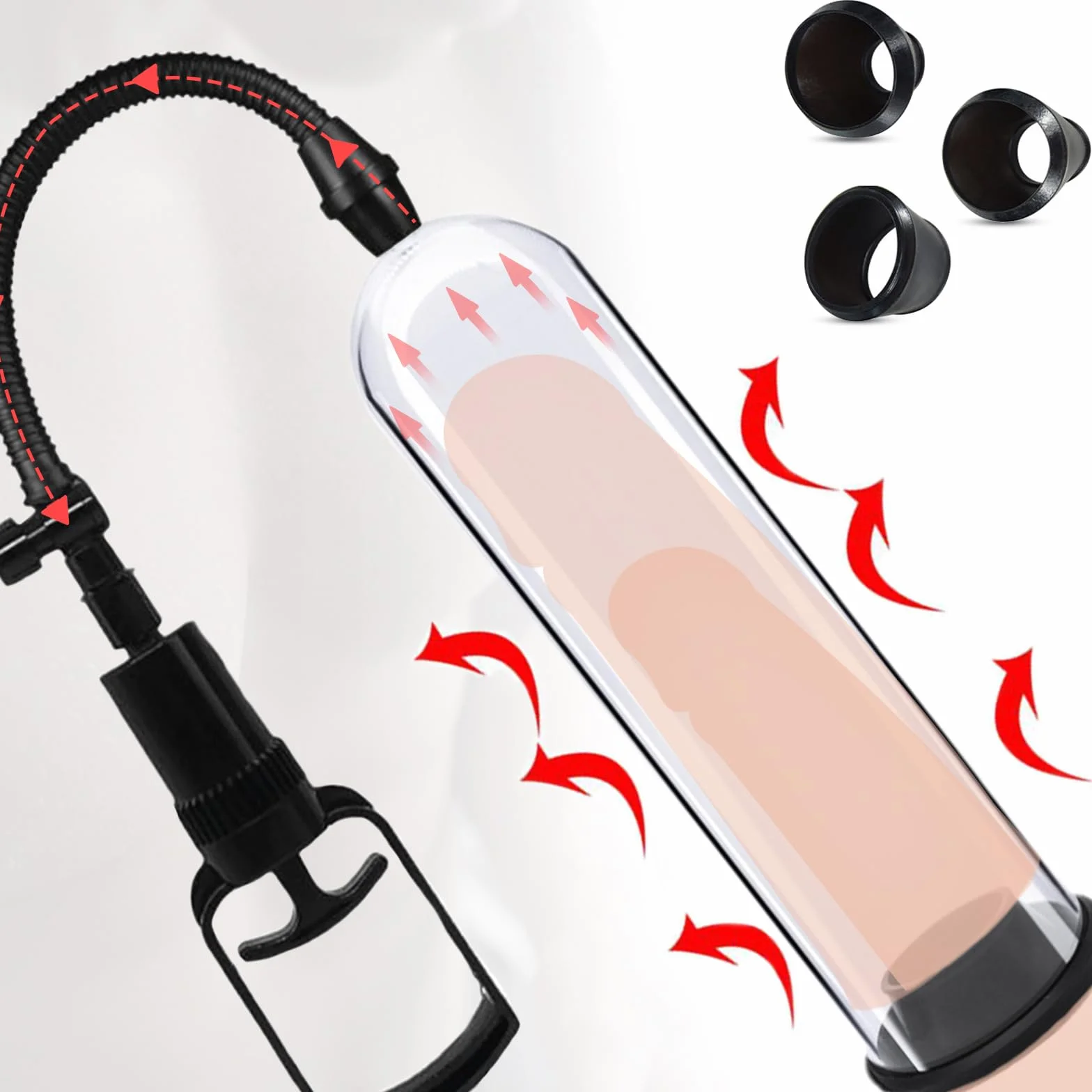Multifonction Pompe à Pénis avec Pompe à Vide Clitoris, Suceurs pour Mamelon, Pompes Jouet sexuel pour Homme Femme Couples, Masturbateurs masculins Sextoyse Couple Plaisir