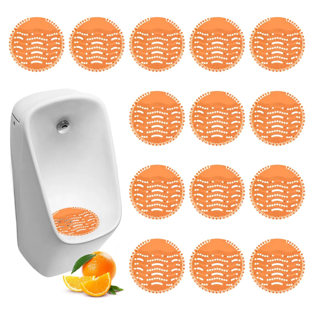 Ecrans Pour Urinoir, 16 Pièces Desodorisant Urinoir, Filtre D'urinoir, Pastilles Urinoir, Tapis d'Urinoir Désodorisant pour Urinoir pour salle de bain Hôtels Toilettes