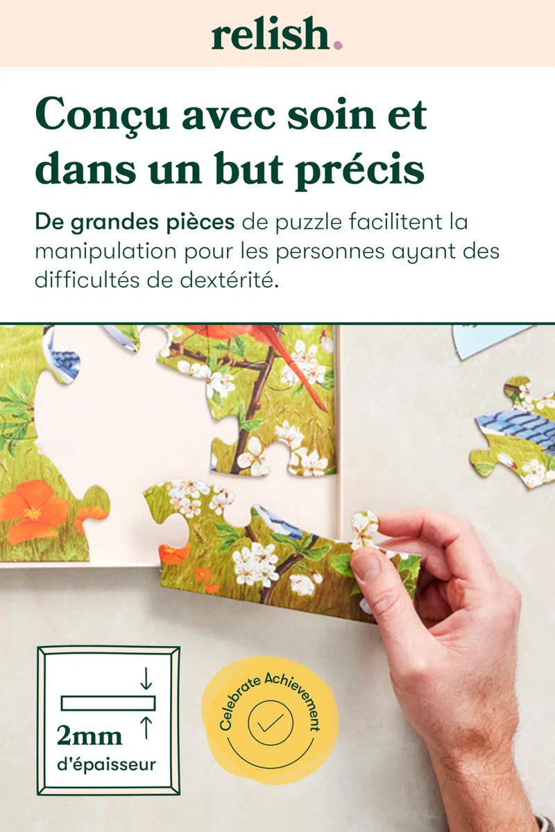 Relish ‘Lily Pond’ Puzzle 13 Pièces : Activités Adaptées aux Seniors Atteints de Démence ou d’Alzheimer