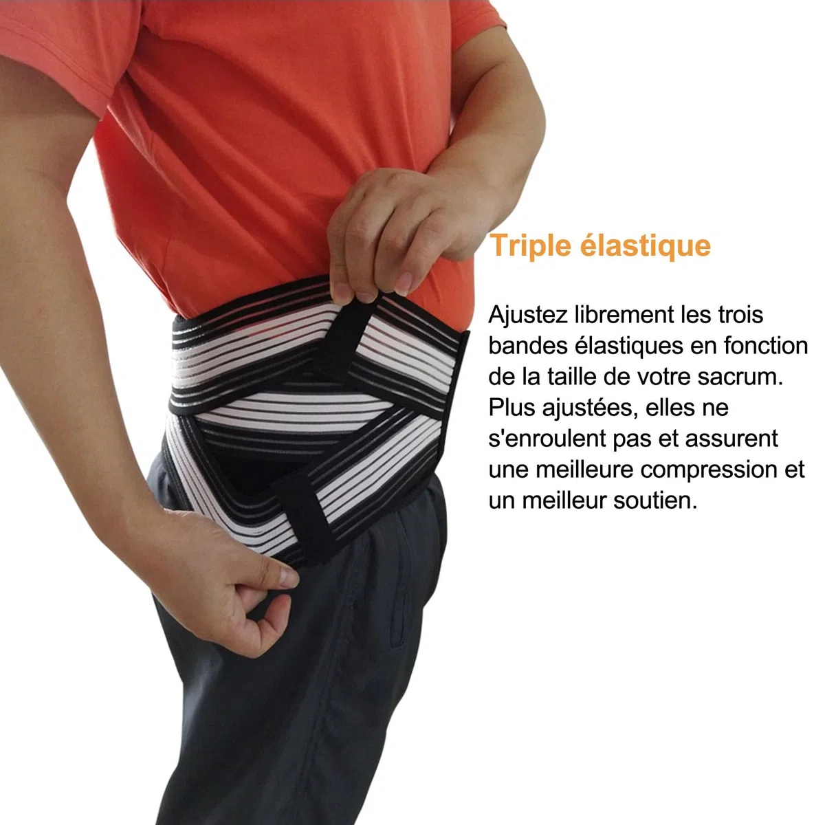 Paskyee Ceinture de sciatique pour soulager le mal de dos et la sciatique pour les hommes et les femmes - Soulagement de la sciatique, du bas du dos, de l'articulation Si et de la douleur pelvienne