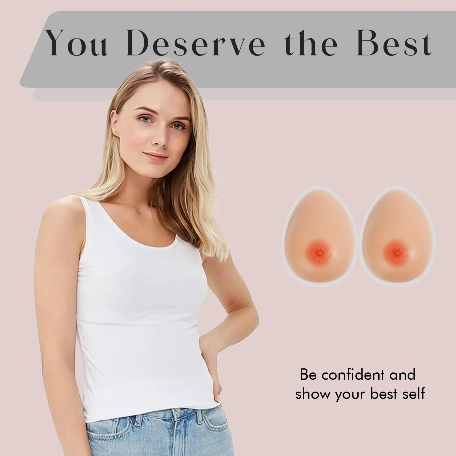 Windsleeping Prothèse Mammaire en Silicone Auto-adhésive pour Mastectomie, Cosplay, Crossdresser, transgenre, prothèse de Mastectomie, Faux Seins