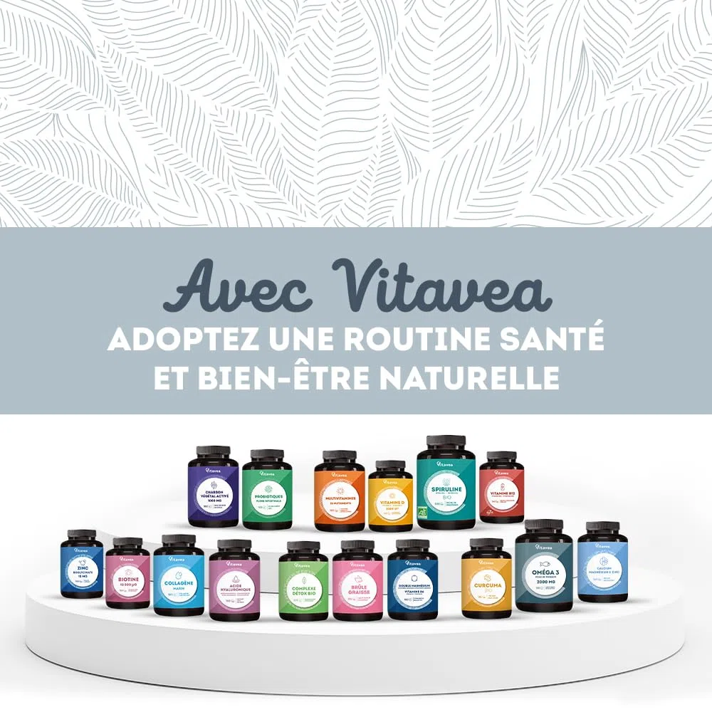 Omega 3 Huile de Poissons Sauvages 2 000mg - 4 mois - Haute concentration en EPA (1 000mg) et DHA (500mg) - Soutien des fonctions cognitives et visuelles - Fabriqué en France - Vitavea