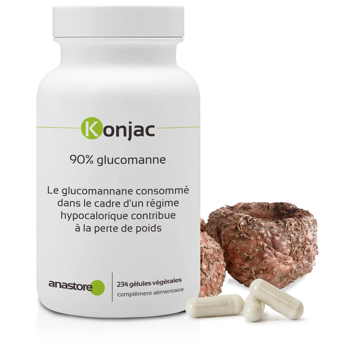 KONJAC * 371 mg / 234 gélules * Titré à 90% de glucomannane