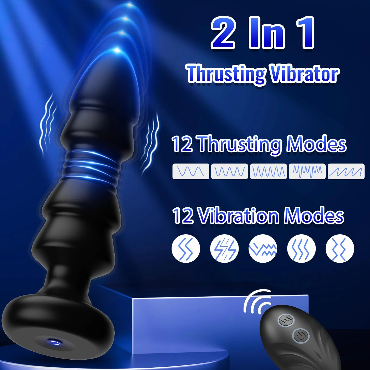 Jouets sexuels à poussée Plugs anaux - Jouets anaux Télécommande APP Plug anal vibrant Vibromasseur point G