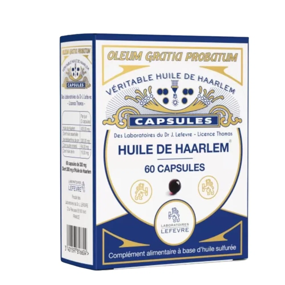 Véritable Huile de Haarlem, 60 capsules originales