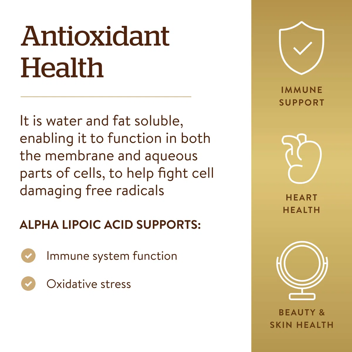 Solgar Acide Alpha-Lipoïque 50 Gélules Végétales 200 mg