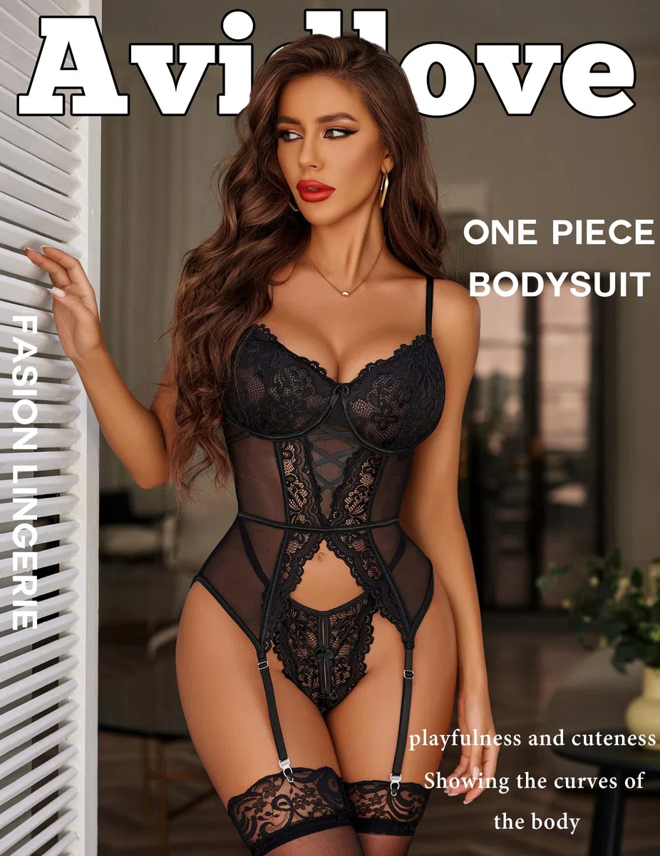 Avidlove Sexy Body En Dentelle Pour Femme Corset Sous-Vêtements Lace Une Pièce Teddy Bodysuit Ensemble de Lingerie pour Femme