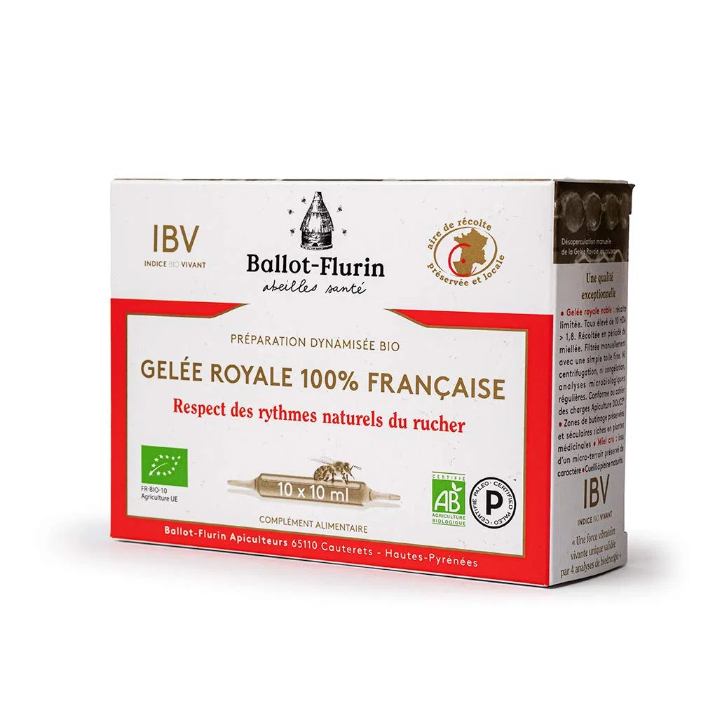 Ballot Flurin Complément Alimentaire Préparation Gelée Royale Française BIO