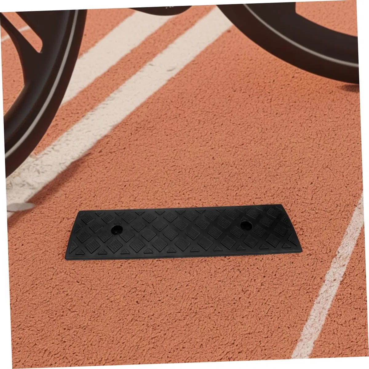 CALLARON Rampe De Seuil Antidérapante 2 Pièces 3 Cm Hauteur en Caoutchouc Et Plastique Épais pour Allée, Trottoir, Garage, Scooter Et Fauteuil Roulant, Accès Véhicule, Usage Intérieur Et Extérieur