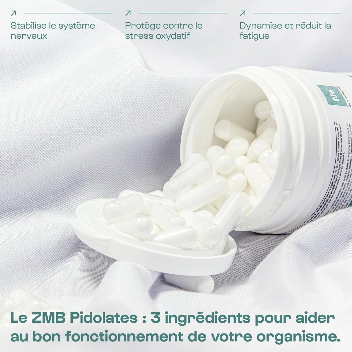 ZMB Pidolates 120 Gélules | Zinc + Magnésium + Vitamine B6 | 100% Naturel • Formule brevetée • Relaxation nerveuse et musculaire • Qualité du sommeil • Vegan | Nutrielement By Nutrimuscle