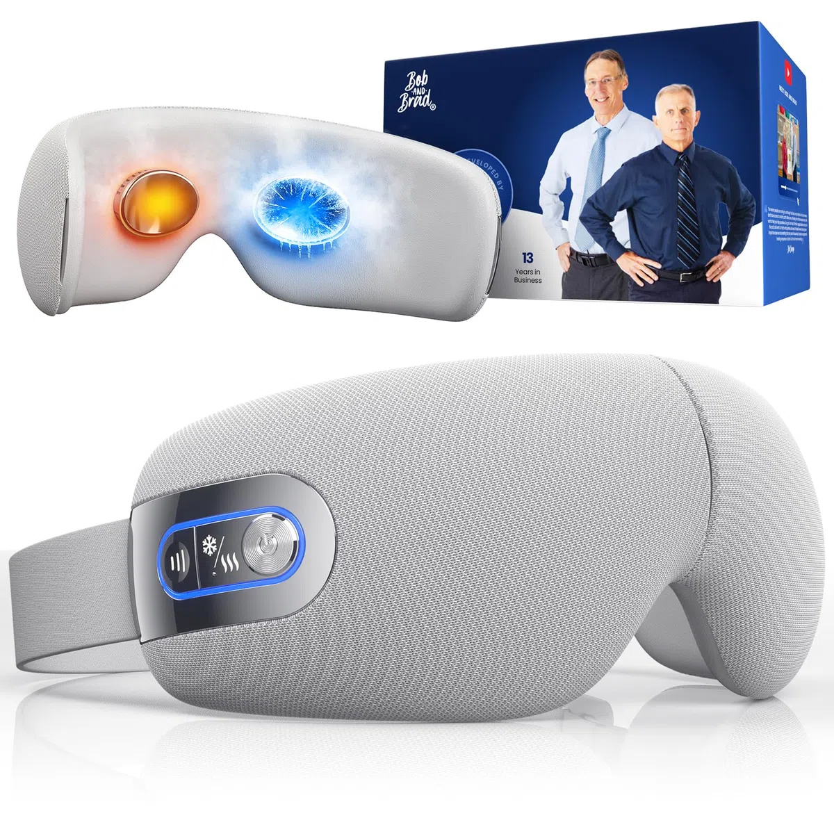 BOB AND BRAD EYEFLOW masseur oculaire avec chaleur et froid, masque massage yeux à compression froide semi-conductrice pour soulager la migraine, sécheresse et fatigue, cadeau pour hommes femmes