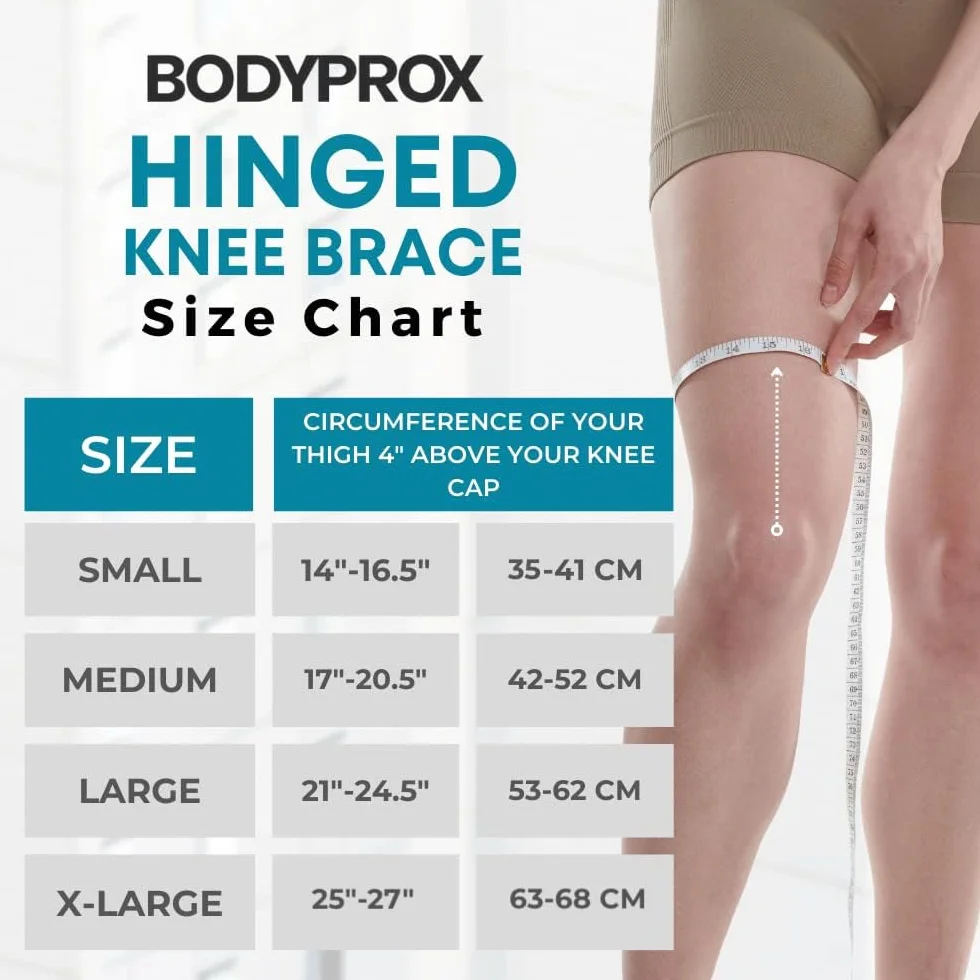 Bodyprox Genouillère articulée pour homme et femme, maintien du genou pour les lésions du tendon, du ligament et du ménisque